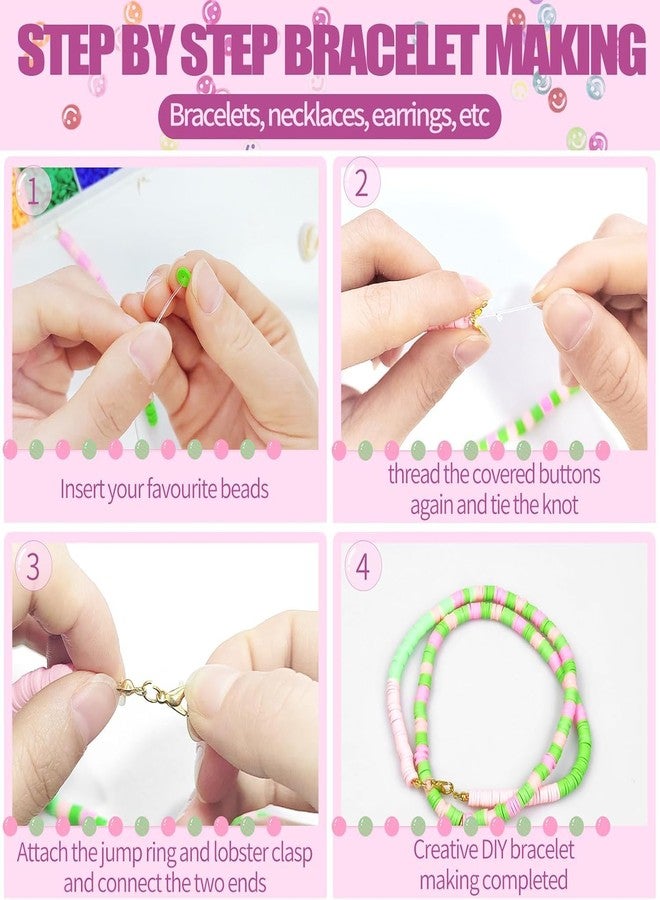 GEMSY مجموعة GEMSY المتكاملة لصنع المجوهرات للبنات | أكثر من 300 خرزة بلاستيكية ملونة للأساور والقلائد وربطات الشعر والخواتم - ألعاب حرفية يدوية وهدية عيد ميلاد للأطفال من سن 4 إلى 12 عامًا - Image 3